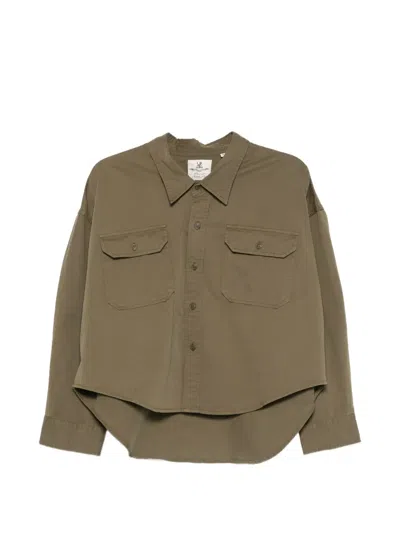 Denimist Chest-pocket Shirt In Green