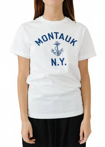 Denimist Classic Montauk T-shirt In White/navy In Multi