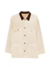 Denimist Corduroy Collared Jacket In Neutral