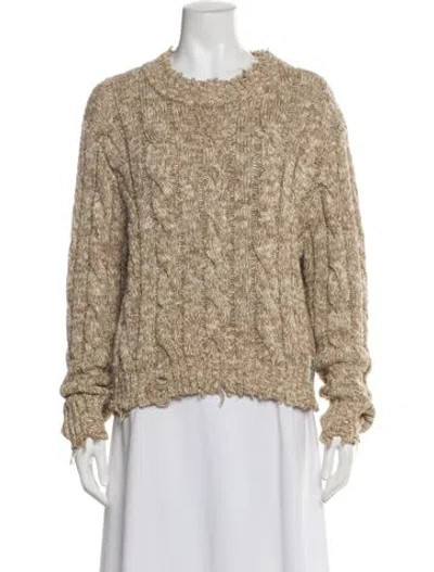 Pre-owned Denimist Crew Neck Sweater In Brown