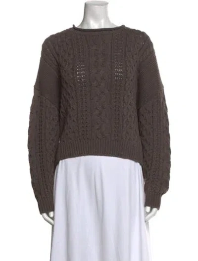 Pre-owned Denimist Crew Neck Sweater In Brown