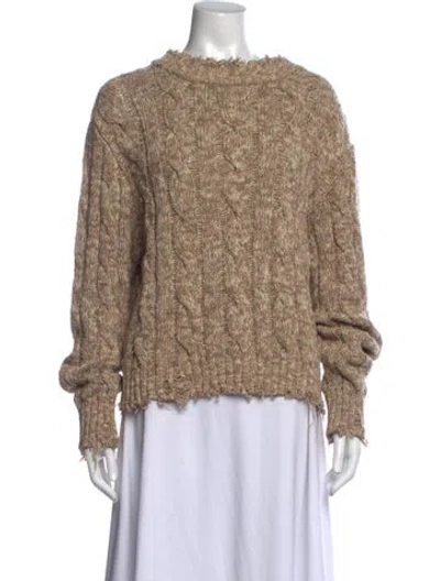 Pre-owned Denimist Crew Neck Sweater In Brown