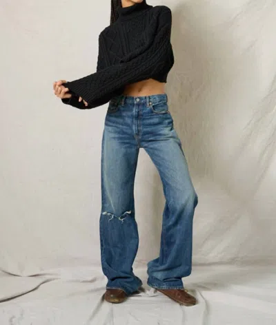 Denimist Cropped Cable Knit Sweater In Black