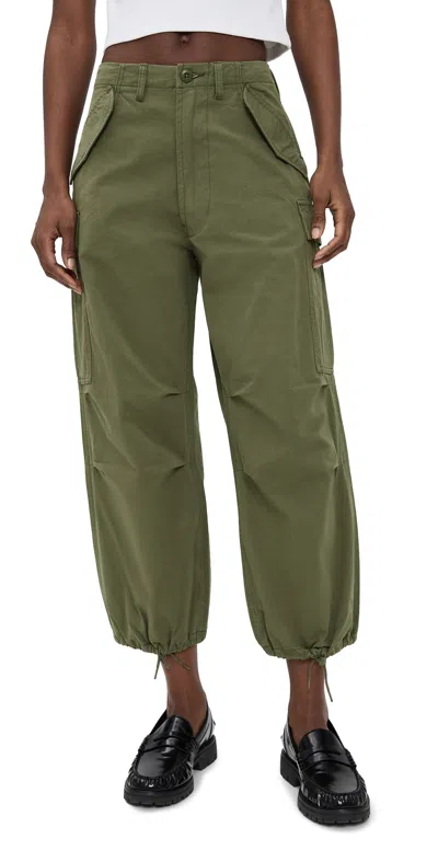Denimist Cropped Cargo Pants Olive In Green