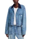 Denimist Cropped Chore Jacket In Blue