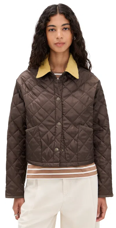 Denimist Cropped Quilted Jacket Brown
