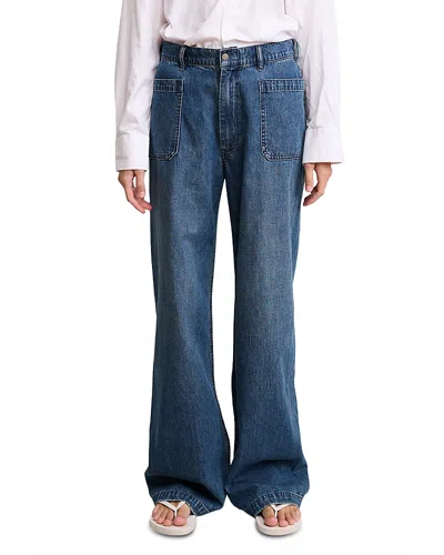 Denimist Deck High Rise Wide Leg Jeans In Shane Indigo In Blue