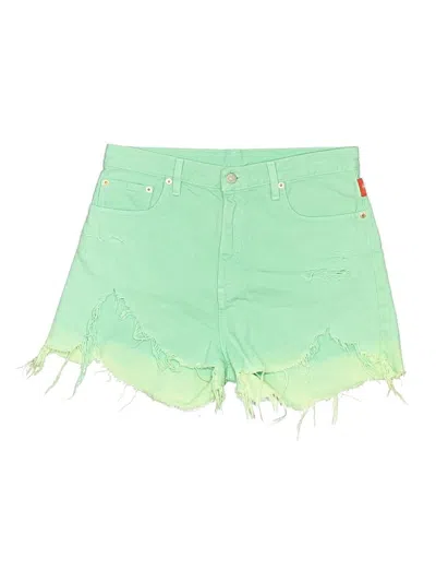 Pre-owned Denimist Denim Shorts In Green