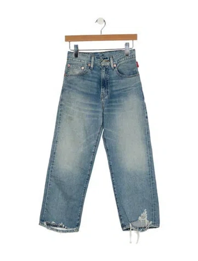 Pre-owned Denimist High-rise Straight Leg Jeans In Blue