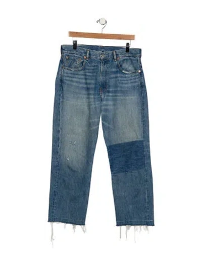Pre-owned Denimist High-rise Straight Leg Jeans In Blue