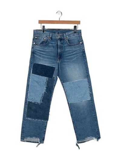 Pre-owned Denimist High-rise Straight Leg Jeans In Blue