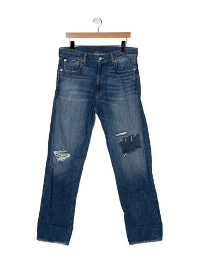 Pre-owned Denimist High-rise Straight Leg Jeans In Blue