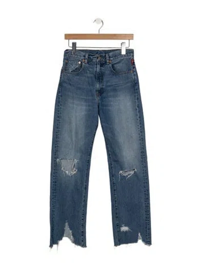 Pre-owned Denimist High-rise Straight Leg Jeans In Blue