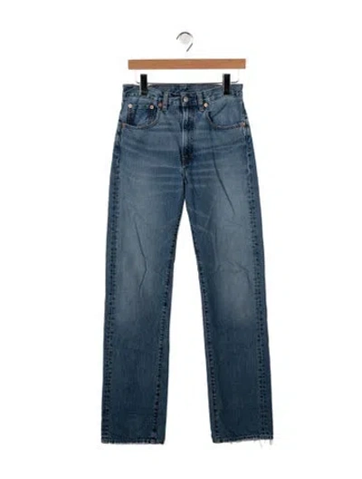 Pre-owned Denimist High-rise Straight Leg Jeans In Blue