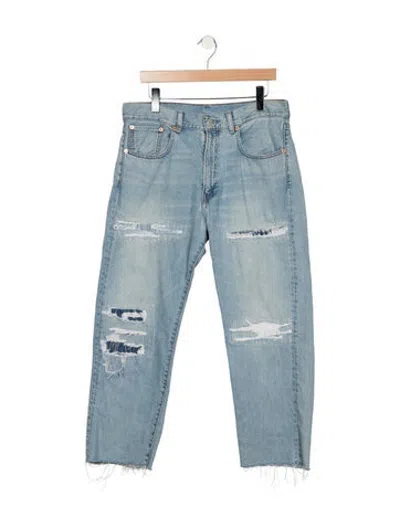 Pre-owned Denimist High-rise Straight Leg Jeans In Blue