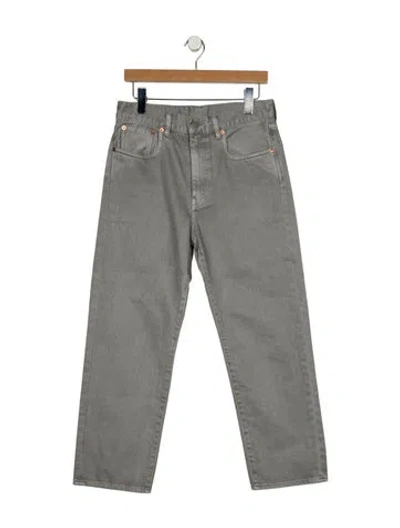 Pre-owned Denimist High-rise Straight Leg Jeans In Gray