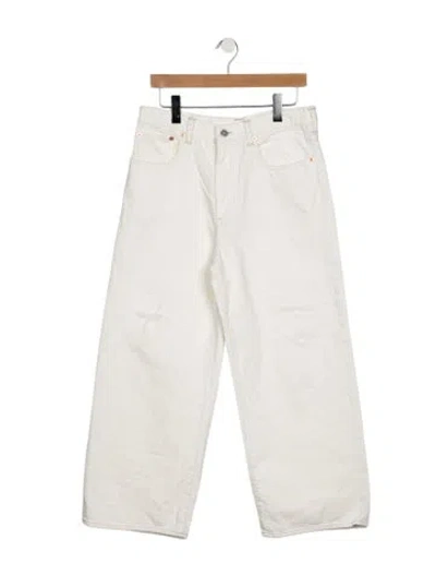 Pre-owned Denimist High-rise Wide Leg Jeans In White