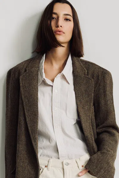 Denimist Hyannis Deconstructed Blazer In Brown