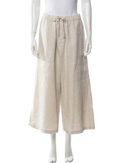 Pre-owned Denimist Linen Wide Leg Pants In Neutrals