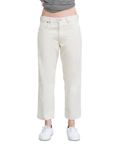 Denimist Lucy Bf High Rise Relaxed Straight Jeans In Ecru White