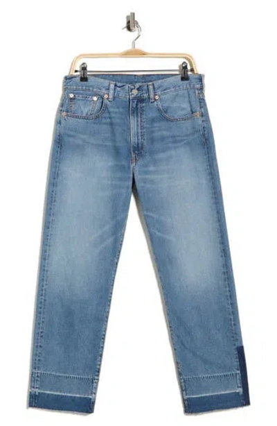 Denimist Lucy Released Raw Hem Boyfriend Jeans In Blue