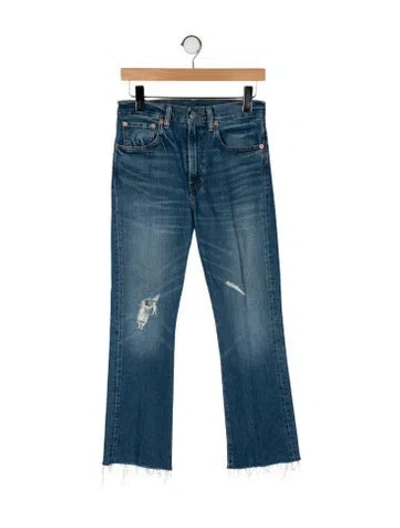 Pre-owned Denimist Mid-rise Straight Leg Jeans In Blue