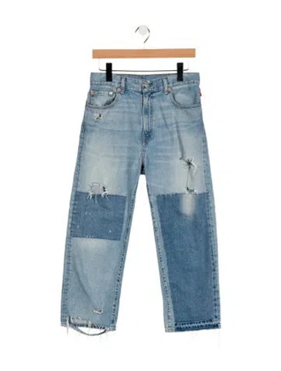 Pre-owned Denimist Mid-rise Straight Leg Jeans In Blue