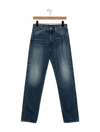 Pre-owned Denimist Mid-rise Straight Leg Jeans In Blue