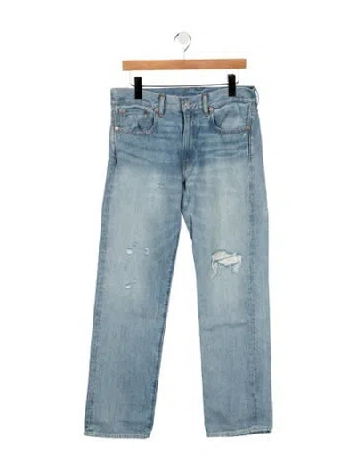 Pre-owned Denimist Mid-rise Straight Leg Jeans In Blue