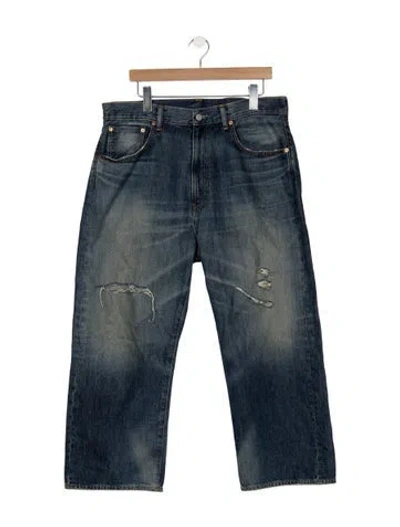 Pre-owned Denimist Mid-rise Straight Leg Jeans In Blue
