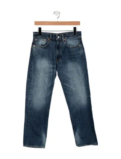 Pre-owned Denimist Mid-rise Straight Leg Jeans In Blue