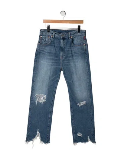 Pre-owned Denimist Mid-rise Straight Leg Jeans In Blue
