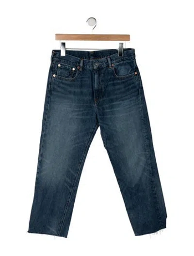 Pre-owned Denimist Mid-rise Straight Leg Jeans In Blue