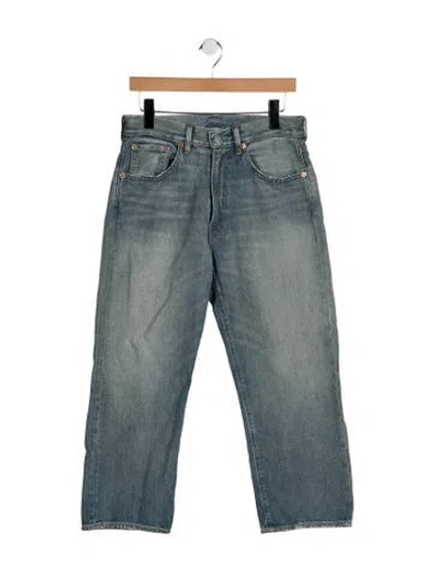 Pre-owned Denimist Mid-rise Straight Leg Jeans In Blue