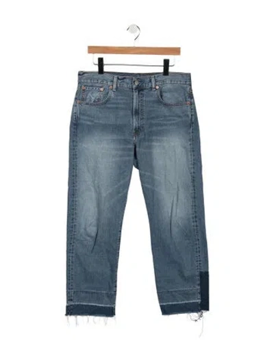 Pre-owned Denimist Mid-rise Straight Leg Jeans In Blue
