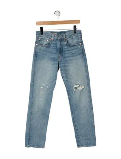 Pre-owned Denimist Mid-rise Straight Leg Jeans W/ Tags In Blue