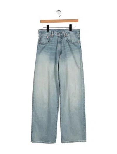Pre-owned Denimist Mid-rise Wide Leg Jeans In Blue