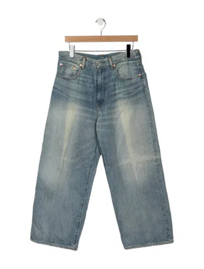 Pre-owned Denimist Mid-rise Wide Leg Jeans In Blue