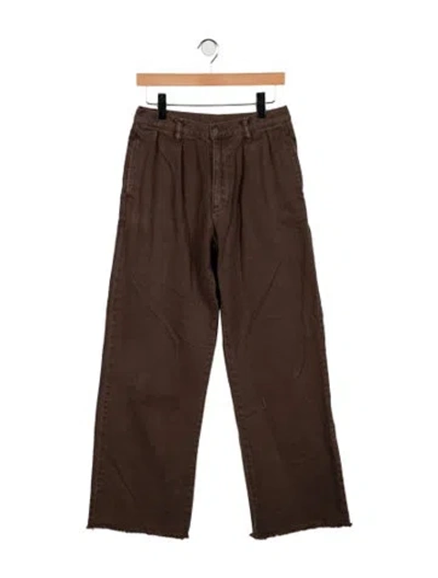 Pre-owned Denimist Mid-rise Wide Leg Jeans In Brown