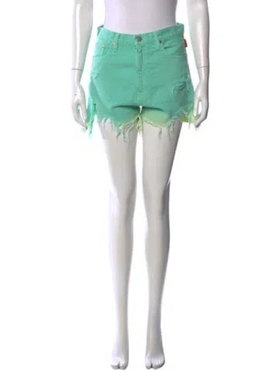 Pre-owned Denimist Mini Shorts In Green
