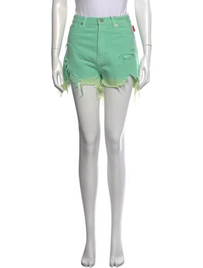 Pre-owned Denimist Mini Shorts In Green