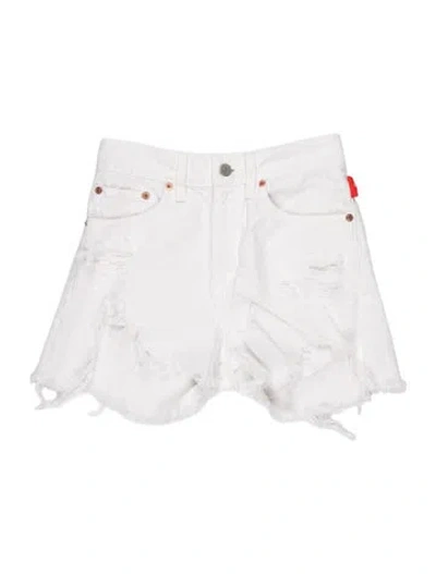 Pre-owned Denimist Mini Shorts In White