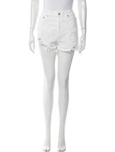 Pre-owned Denimist Mini Shorts In White
