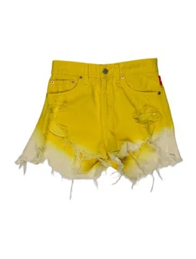 Pre-owned Denimist Mini Shorts In Yellow