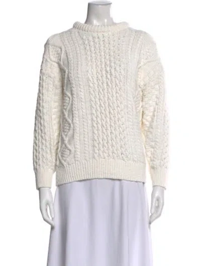 Pre-owned Denimist Mock Neck Sweater In Neutral