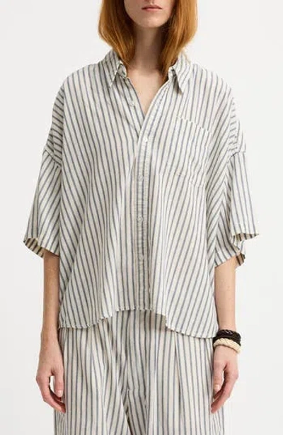 Denimist Oversize Button-up Shirt In Multi