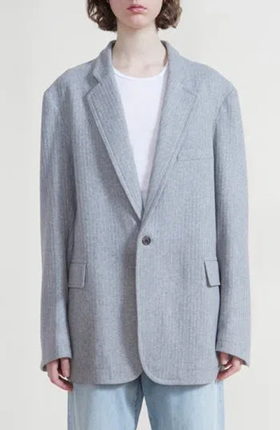 Denimist Oversize Wool Blend Blazer In Blue