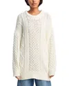 Denimist Oversized Aran Sweater Off-white In White