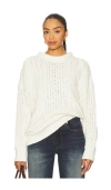 Denimist Oversized Aran Sweater In Neutral