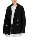 Denimist Oversized Peacoat In Black